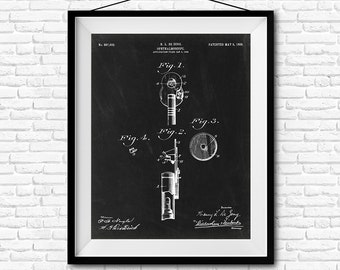 Ophthalmoscope Patent Print- 1908 - Poster Wall art Illustration Print Art Home Decor Vintage Patent - SKU 0122