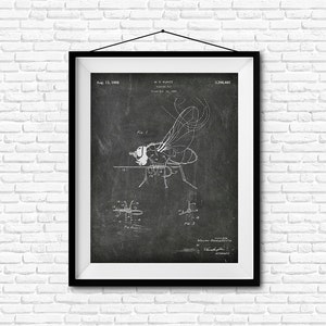 Fishing fly Patent Print - 1968 - Poster Wall art Illustration Print Art Home Decor Vintage Patent - SKU 0285