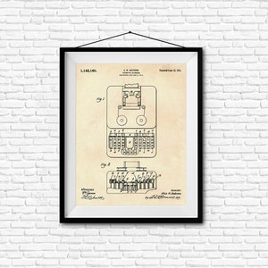 Stenotype Keyboard Patent Print - 1915 - Poster Wall art Illustration Print Art Home Decor Vintage Patent - SKU 0151