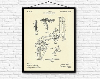 Coin Controilled Device Patent Print - 1905 - Poster Wall art Illustration Print Art Home Decor Vintage Patent - SKU 0315