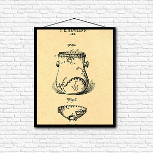 Jar Patent Print - 1891 - Poster Wand kunst Illustration Print Art Home Decor Vintage Patent - SKU 0208