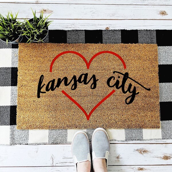 Kansas City Chiefs Door Mat Etsy
