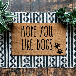 Hope you like dogs doormat on sale