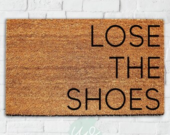 Shoes Off Skinny Doormat Shoes Off Door Mat Shoes Off Etsy