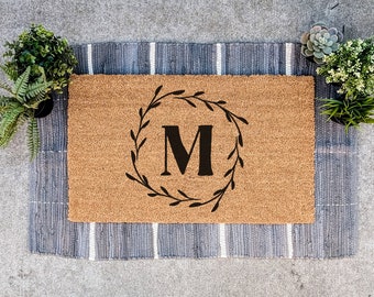 Custom Monogram Doormat, Personalized Door Mat, Personalized Welcome Mat, Front Door Decor, Housewarming Gift, Wedding Gift, Outdoor Rug