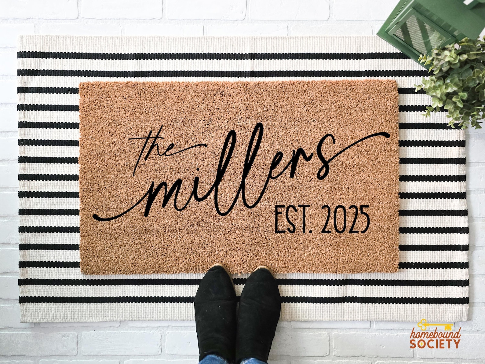 Custom Last Name Doormat - Personalized Family Welcome Mat, Housewarming Gift, Wedding Gift, New Home Decor, Newlywed Gift, New Home Gifts - Standard 18 x 30 Inches