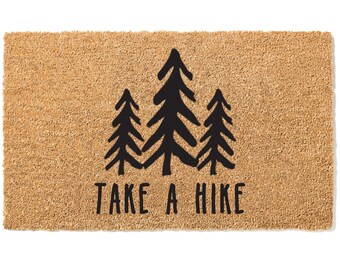 Take a Hike Doormat | Welcome Mat | Door Mat | Outdoor Rug |  Home Decor | Mountain Decor | Funny Doormat |  Urban Owl | UO11TKHKE101