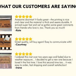 a sign that says, what our customers are saying