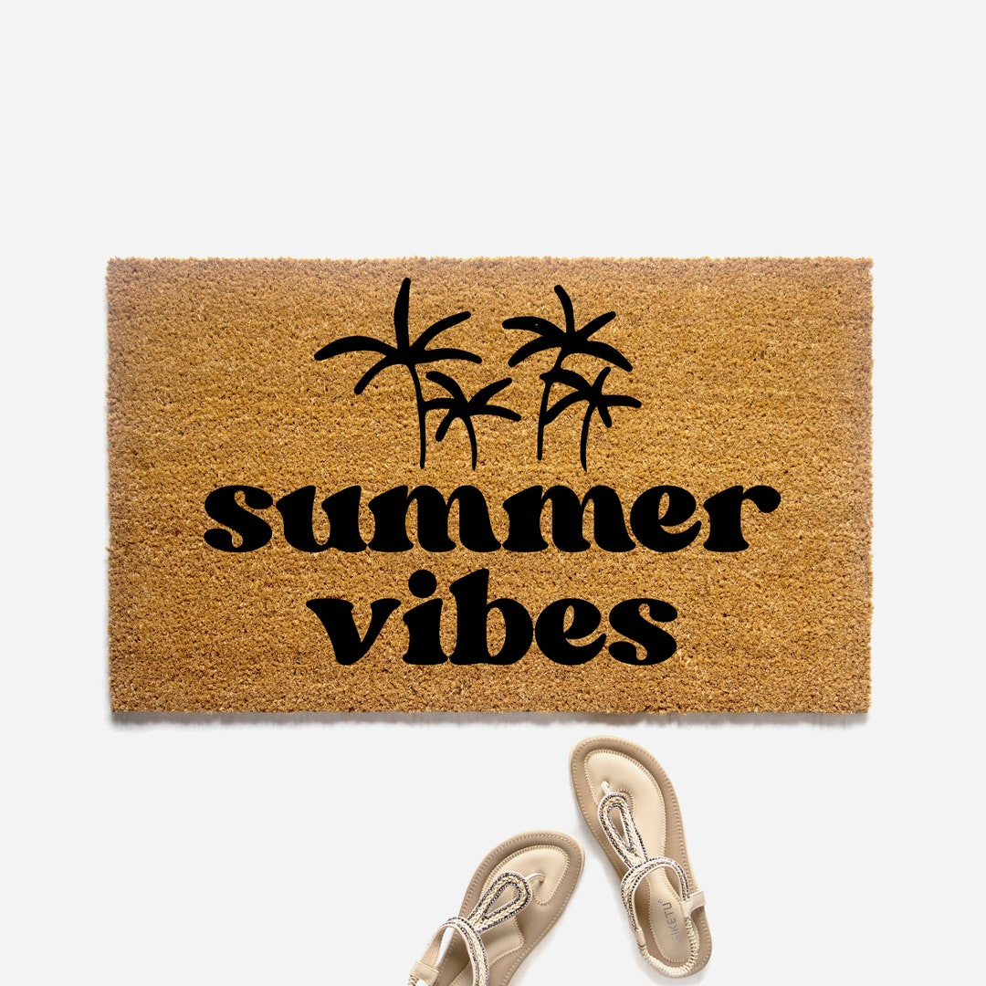 Summer Vibes Doormat, Summer Welcome Mat, Beach Decor, Housewarming ...