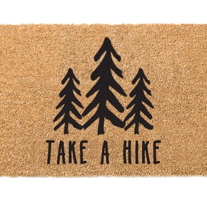 Take a Hike Doormat | Welcome Mat | Door Mat | Outdoor Rug |  Home Decor | Mountain Decor | Funny Doormat |  Urban Owl | UO11TKHKE101