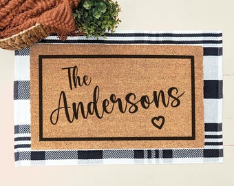 Personalized Doormat, Custom Door Mat, Last Name Doormat, Personalized Gift, Front Door Decor, Housewarming Gift, Wedding Gift