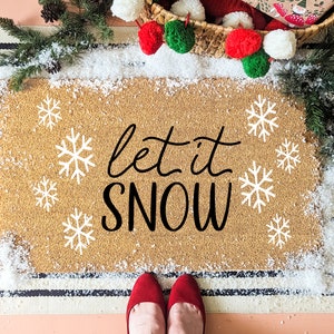 Buy: PEANUTS® Let it Snow Doormat Winter Christmas Flagology