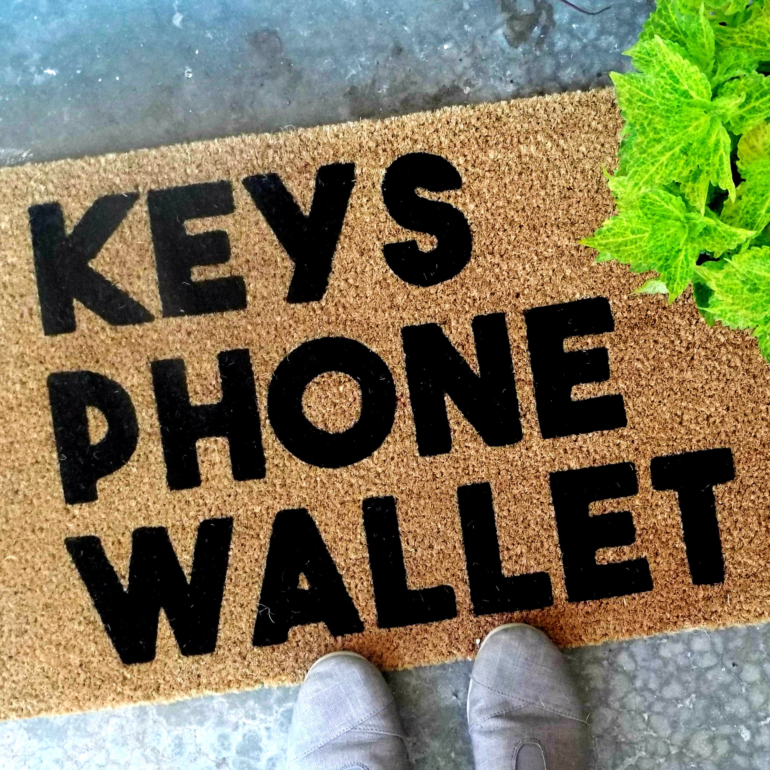 CLEARANCE Keys Phone Wallet Doormat Mat Funny Etsy