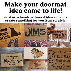 Custom Doormat - Create Your Own Doormat | Personalized Gift  | Wedding Gift | Housewarming Gift | Company Business Doormat | UO11CUSTM101