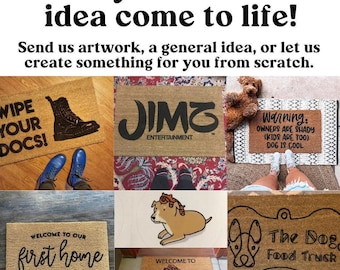 Custom Doormat - Create Your Own Doormat | Personalized Gift  | Wedding Gift | Housewarming Gift | Company Business Doormat | UO11CUSTM101