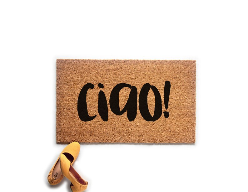 Ciao Doormat Italian Mat Front Porch Decor Unique Etsy