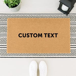 Custom Text Doormat - Personalized Welcome Mat - Custom Quote Door Mat