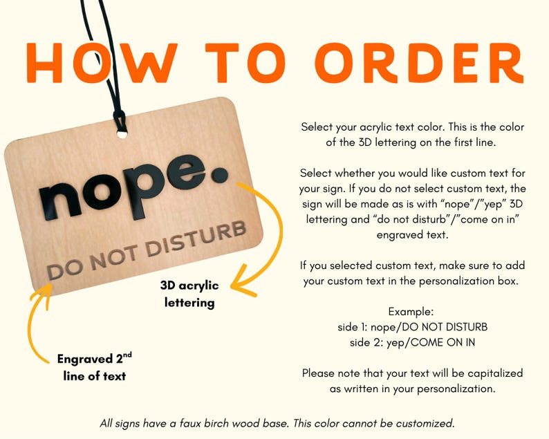 Unique Do Not Sign Custom Reversible Door Sign - Engraved Do Not Disturb Sign With 3D ...