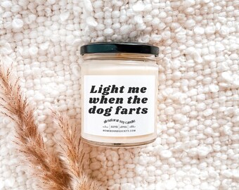 Funny Dog Fart Candle: All Natural Soy Wax, Pet Lover Gift