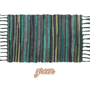Colorful Boho Rugs, Woven Outdoor Rug, Layering Rug, Boho Decor, Fringe Accent Rug Green