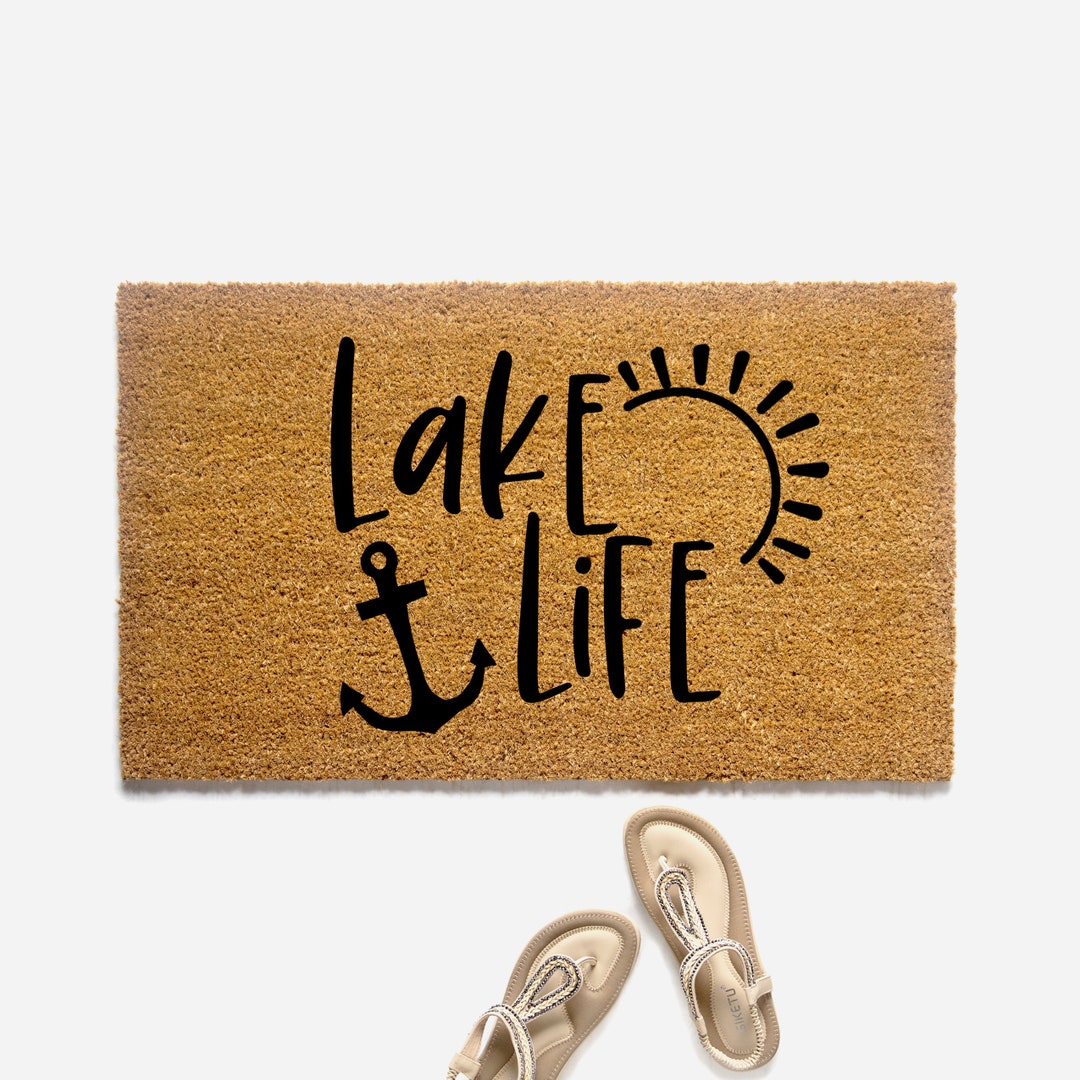 Lake Life Doormat, Lake House Mat, Summer Decor, Housewarming