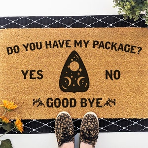 Funny Ouija Doormat, Witchy Door Mat, Goth Welcome Mat, Gothic Decor, Spirit Board Doormat, Front Porch Decor, Housewarming Gift