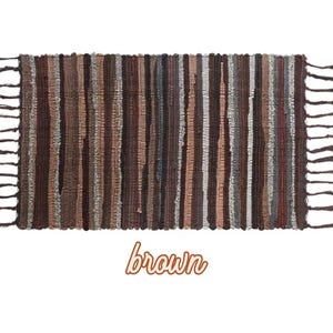 Colorful Boho Rugs, Woven Outdoor Rug, Layering Rug, Boho Decor, Fringe Accent Rug Brown
