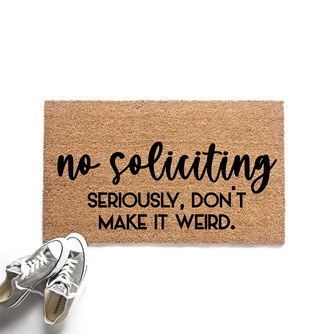 Funny No Soliciting Doormat No Soliciting Front Door Sign - Etsy
