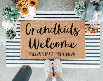Funny Grandkids Welcome Doormat