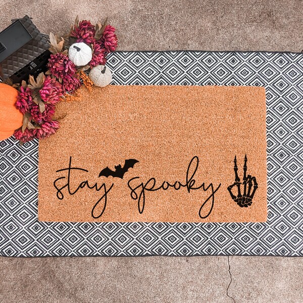 Halloween Door Mat Etsy