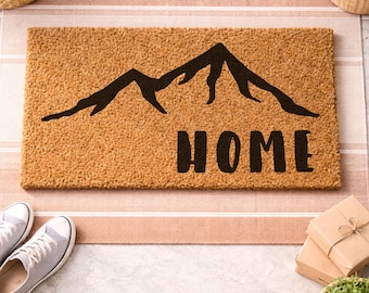 Mountain Coir Doormat | Rustic Cabin Welcome Mat