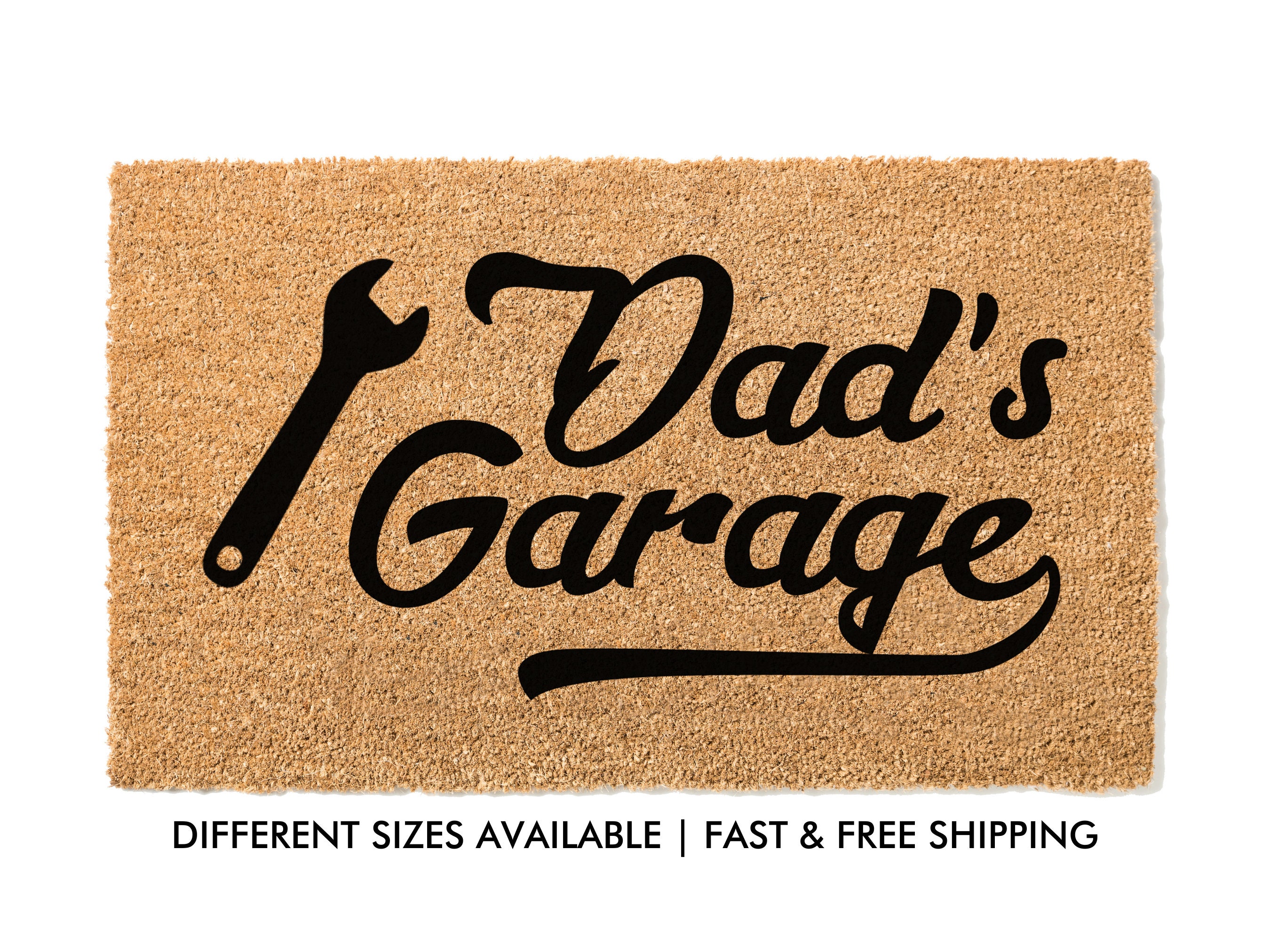 Dad's Garage Dad's Rules Doormat, Father's Day Gift, Doormat, Welcome Mat,  Home Decor, Summer Doormat, Garage Doormat 