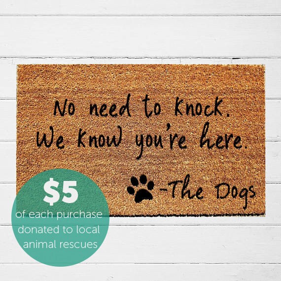 no need to knock we know you re here doormat welcome mat etsy