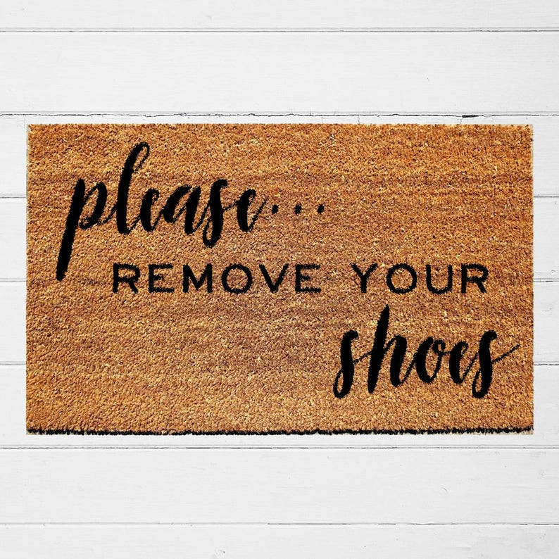Unique Take Off Your Shoes Doormat Wakatomi