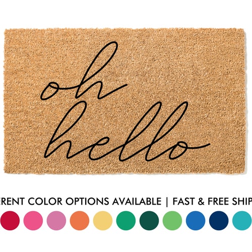 Hello Friend Doormat Mat Housewarming Gift Etsy