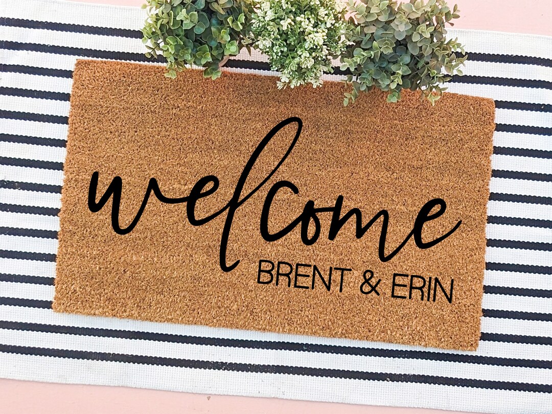 Personalized Names Mat, Custom Doormat, Custom Front Door Mat