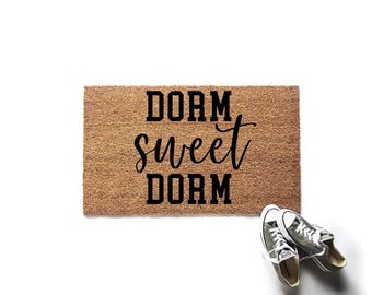 Dorm Sweet Dorm Doormat | College Welcome Mat | College Room Decor | Personalized Gift | Back to School Gift