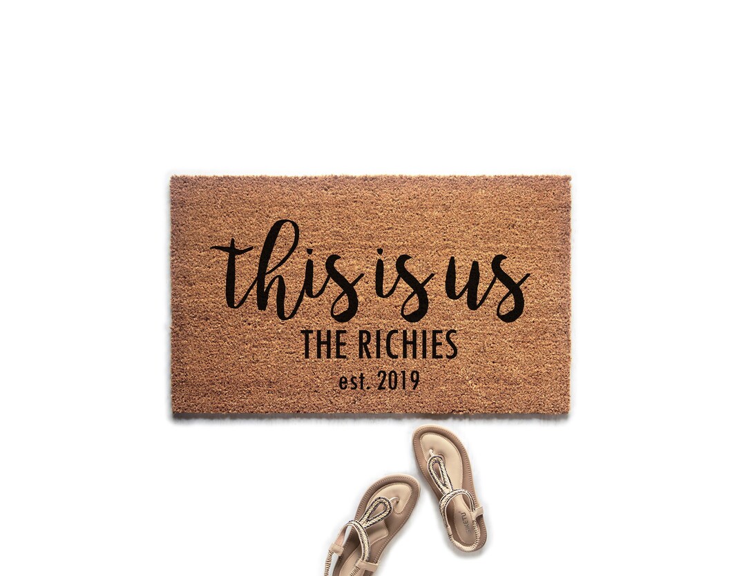 Personalized This is Us Doormat Custom Doormat Etsy