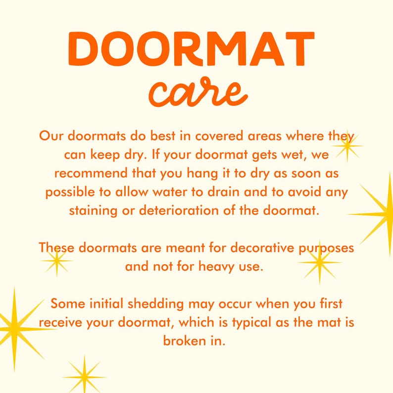 text and decorative elements, including a star pattern and a broken mat, but does not contain any visual content that would allow for a detailed description of the image.