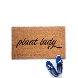 Plant Lady Doormat | Plant Obsessed Welcome Mat | Plant Decor | Plant Gift | Cute Funny Door Mat