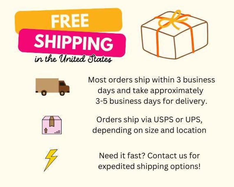 The image is an advertisement for free shipping in the United States, featuring icons representing different shipping methods and a large text box with the text "FREE SHIPPING in the United States".