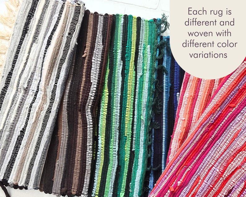 Colorful Boho Rugs, Woven Outdoor Rug, Layering Rug, Boho Decor, Fringe Accent Rug image 2