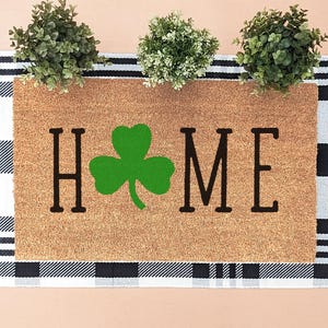Home Shamrock St. Patrick&#39;s Day Irish Doormat | St. Patrick&#39;s Day Decor