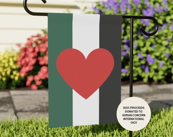 VOTANTA Gartenflagge 'Support Humanity Not Genocide' – Free Palästina Motiv, Wetterfest, 30,5x45,7 Cm