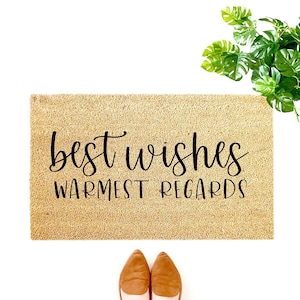 Best Wishes Warmest Regards Funny Doormat, Rose Apothecary Sarcastic Doormat, Housewarming Gift, Entry Rug, Cute Gift Idea
