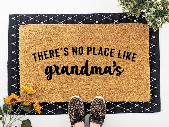 There's No Place Like Grandma's Doormat | Gift for Grandma | Christmas Gift | Cute Doormat for Grandparent