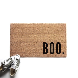 Boo Halloween Doormat, Halloween Welcome Mat, Seasonal Halloween Decor, Custom Door Mat, Front Door Decor
