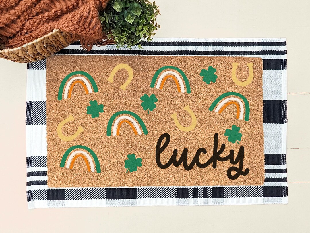 Happy St. Patrick's Day Personalized Doormat