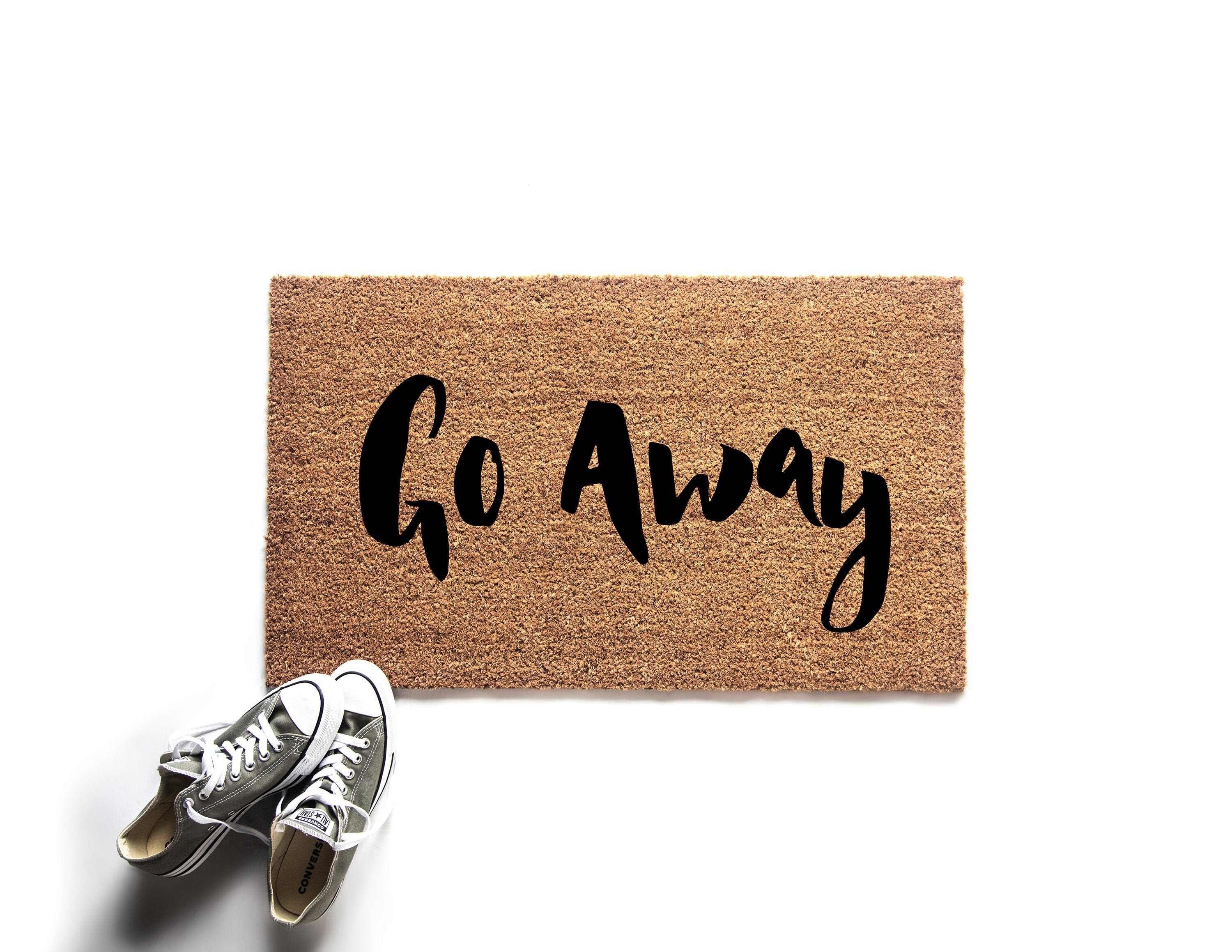 Funny Doormat Go Away Doormat Mat Sarcastic Etsy