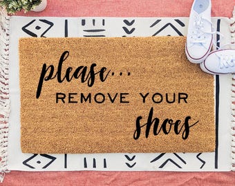 Please Remove Your Shoes Doormat – Shoes Off Welcome Mat